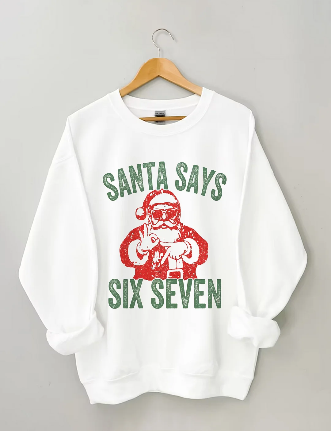 Christmas Santa Says Funny Six Seven Sweatshirt