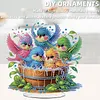 Happy Bird Diamond Dot Painting Ornament DIY Double Sided Acrylic Stand
