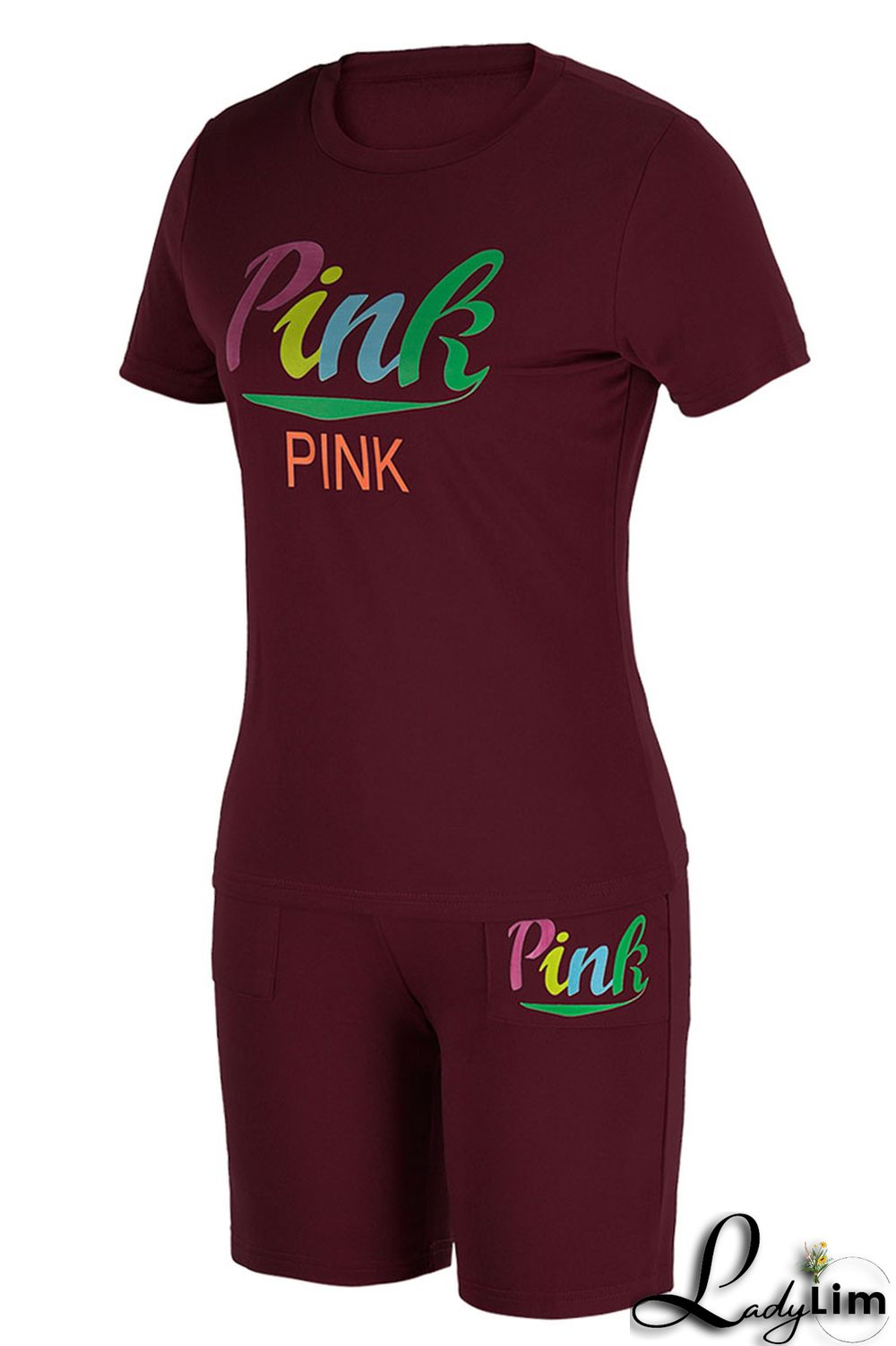 Yellow Casual Print Patchwork O Neck Short Sleeve Two Pieces