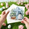 12PCS Diamond Painting Easter Cross Greeting Card Kit for Birthdays Thanksgiving & Special Occasion