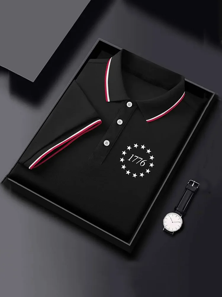 Men's 1776 Independence Day Printed Polo Shirt