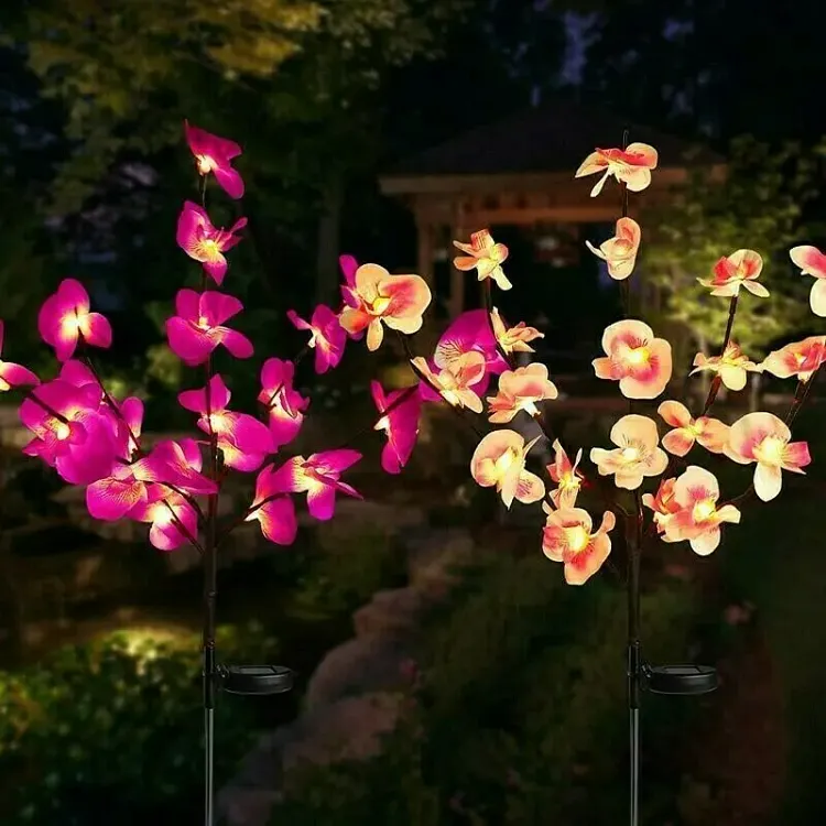 20Pcs Flower Solar Orchid Lights
