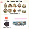 10PCS DIY Pearl Diamond Painting Christmas Fridge Magnets, Sparkling Rhinestone Refrigerator Magnet Craft Kit for Home Decor & Gifts