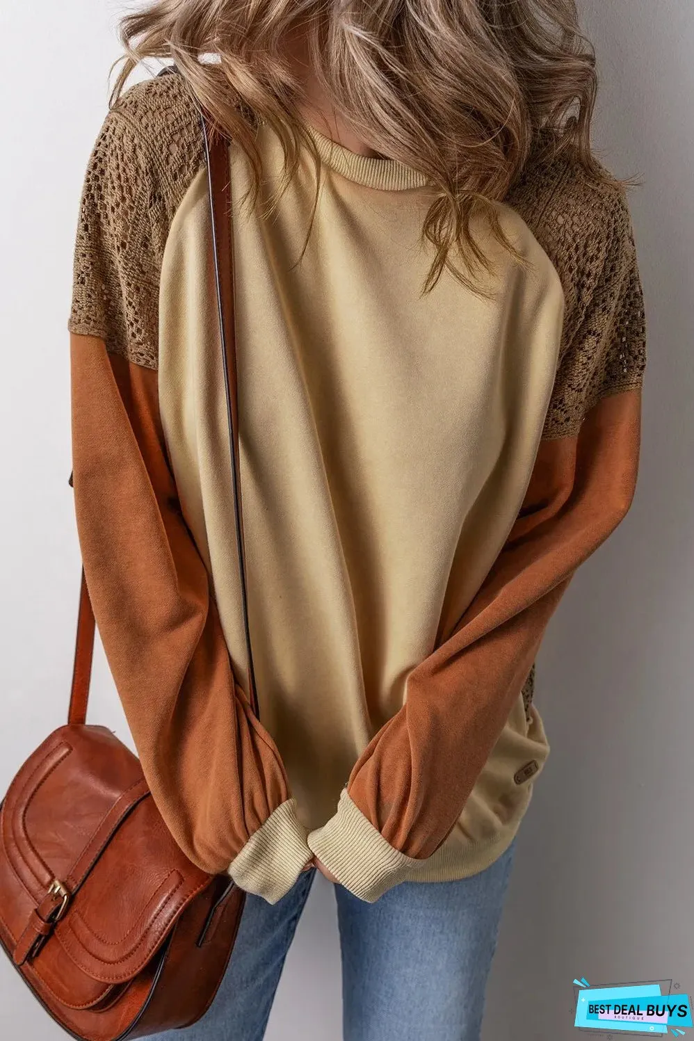 Color Block Long Sleeve Sweatshirt