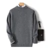 Thickened half turtleneck pullover casual sweater