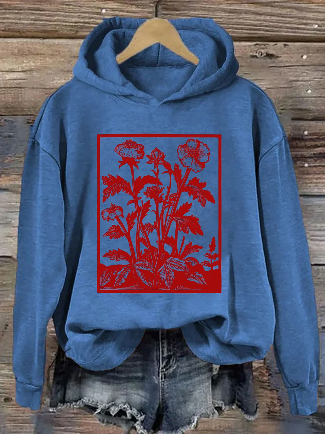 Vintage Wildflowers Graphic Hoodie