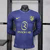 2025/2026 Long Sleeve Player Version Atletico Madrid Away Football Shirt 1:1 Thai Quality