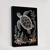 (30x40cm)DIY Pearl Painting Framed Turtle Handmade Pearl Material Art Kit Living Room Decor