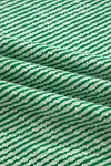 Women's Clearly Aqua Twilled Print Lace Trim Ruffled Short Sleeve Blouse T-shirt Top