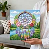 (25x25cm)DIY Dreamcatcher Framed Handmade Pearl Painting Art Craft Kit Living Home Decor