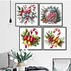 12pcs Christmas Candy-11CT Stamped Cross Stitch Set 12.5*12.5cm/4.92*4.92in tapestrymarket