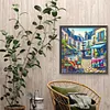 Sc&egrave;ne de rue-perceuse ronde peinture diamant-50*50cm