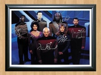 Star Trek Next Generation Cast Signed Autographed Photo Poster painting Poster Print Memorabilia A2 Size 16.5x23.4