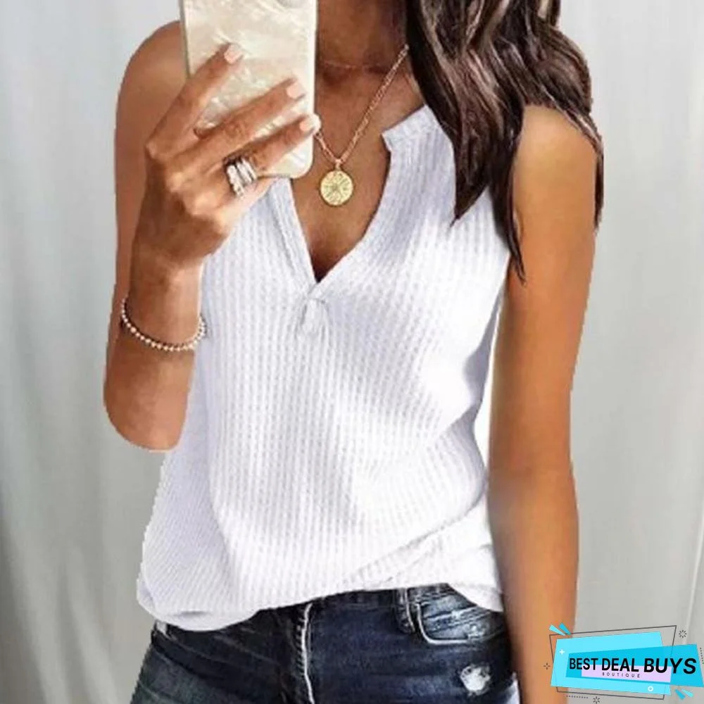 Women Sexy Deep V-Neck Knitted Cold Shoulder Solid Blouse Shirts Tops