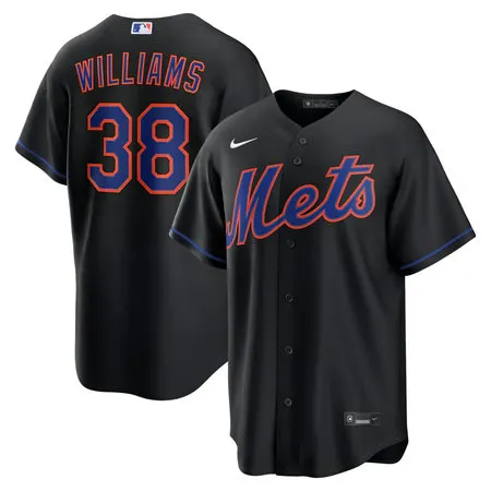 Youth New York Mets #38 Devin Williams Nike Black Alternate Replica Jersey