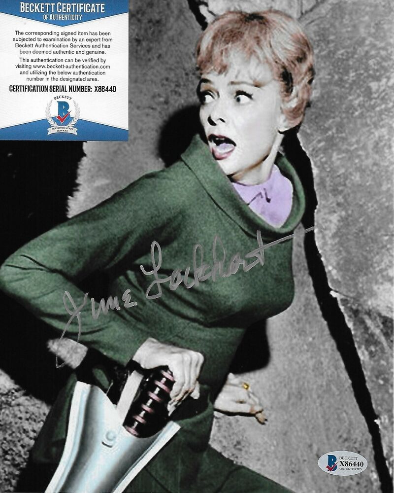 June Lockhart Lost in Space Original Autographed 8X10 Photo Poster painting w/Beckett #6