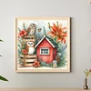 Diamond Painting-DIY Full Round Drill Owl House(40*40CM)