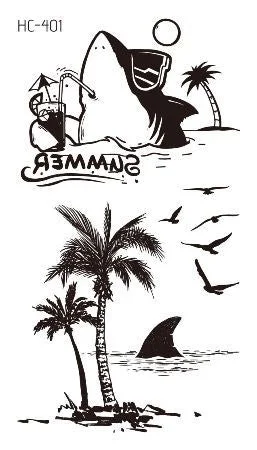 Small Sexy Lips Leaf Black Cartoon Temporary Tattoo Cute Star Tattoo Sticker Love Women Body Finger Art Waterproof Tatoo