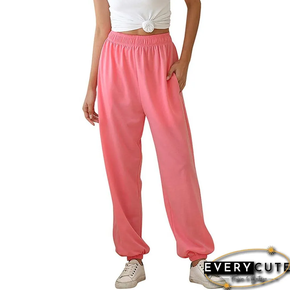 Pink Pocketed Leisure Pant