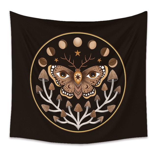

Wall Tapestry - Bee Butterfly Flower Plant-150*130cm, 501 Original