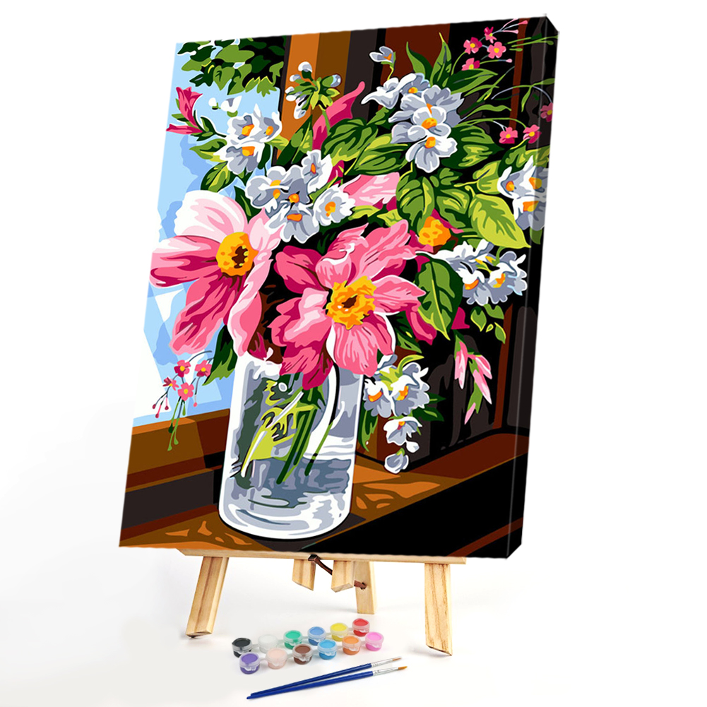 

40x50cm - Paint By Numbers Flower Bottle, 501 Original