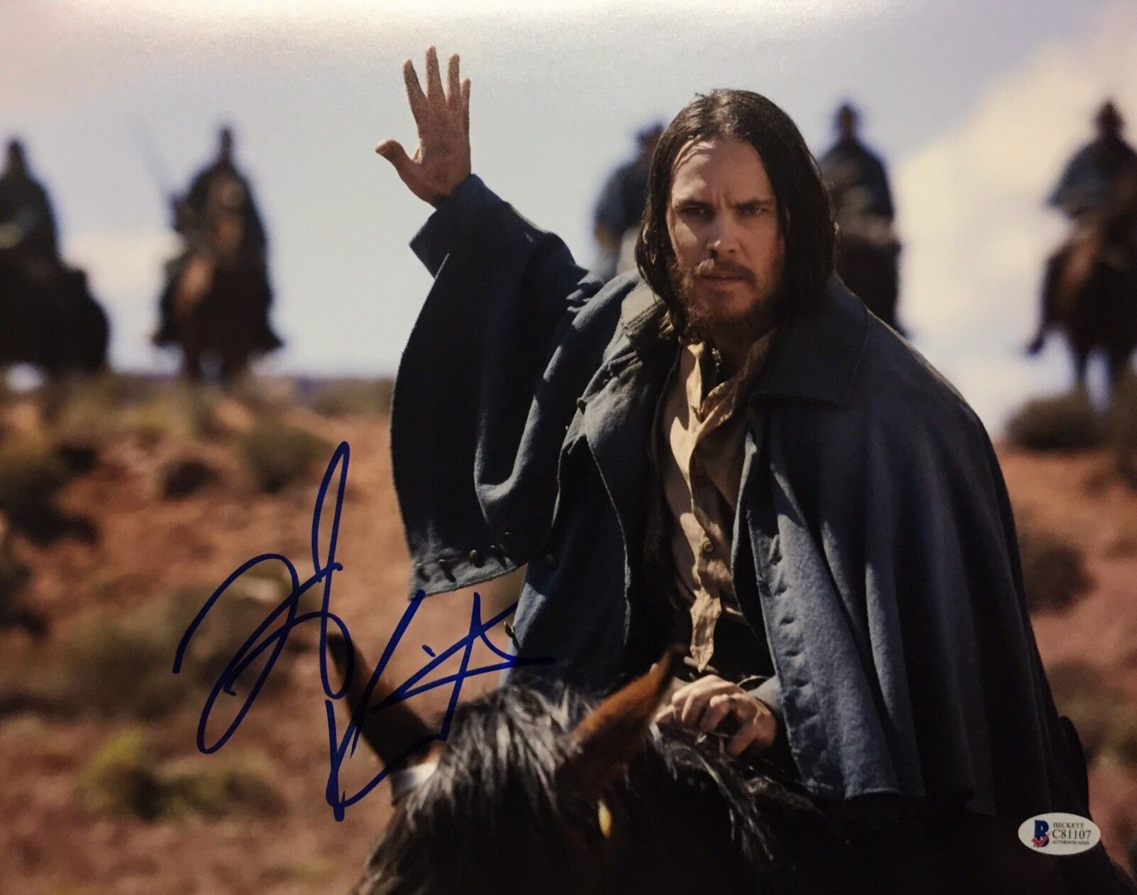 Taylor Kitsch Signed John Carter 11x14 Photo Poster painting Beckett BAS C81107