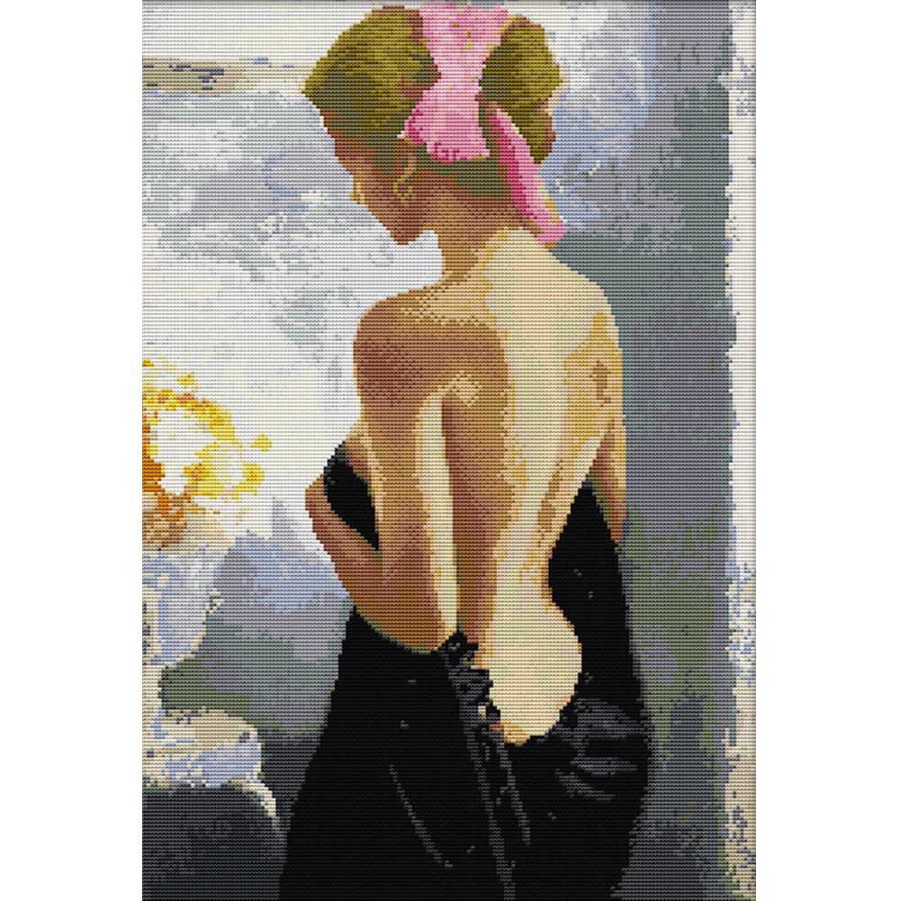 

Beauty - 14CT Stamped Cross Stitch - 40 *53CM, 501 Original