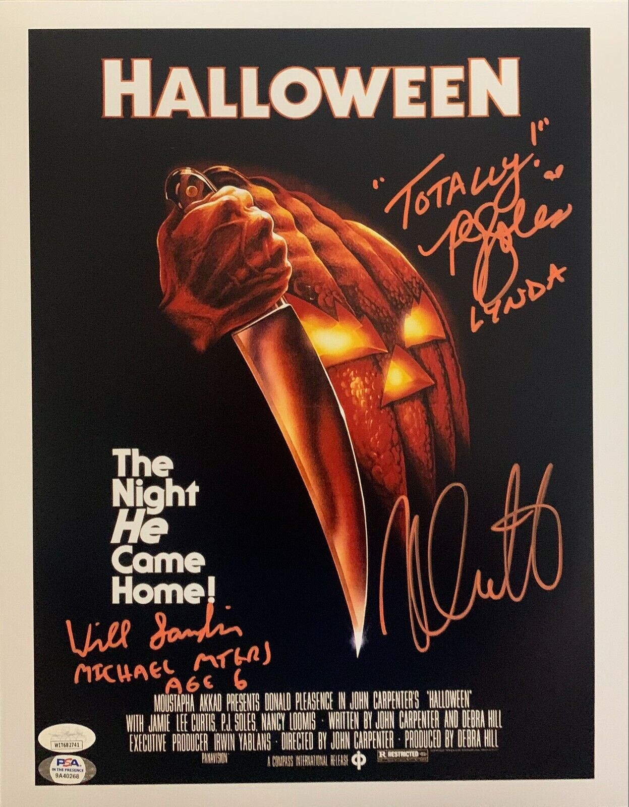 Nick Castle Will Sandin PJ Soles autographed signed 11x14 Photo Poster painting Halloween JSA