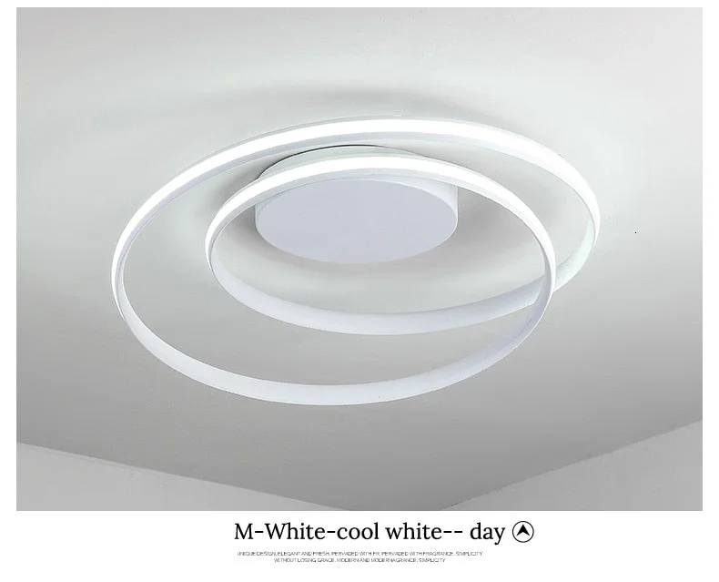 Modern Ceiling Lights LED Lamp For Living Room Bedroom Study Room White black color surface mounted Ceiling Lamp Deco