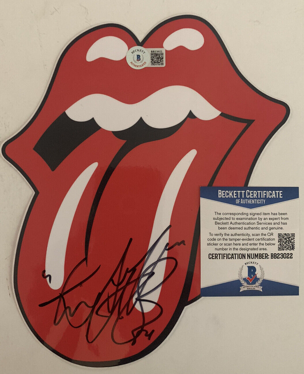 Charlie Watts Rolling Stones Signed Autographed 9x7 Sticker Beckett Certified