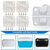 4Pcs Cooler Hinges Screws Set Plastic Hinges with Stainless Steel Screws Set
