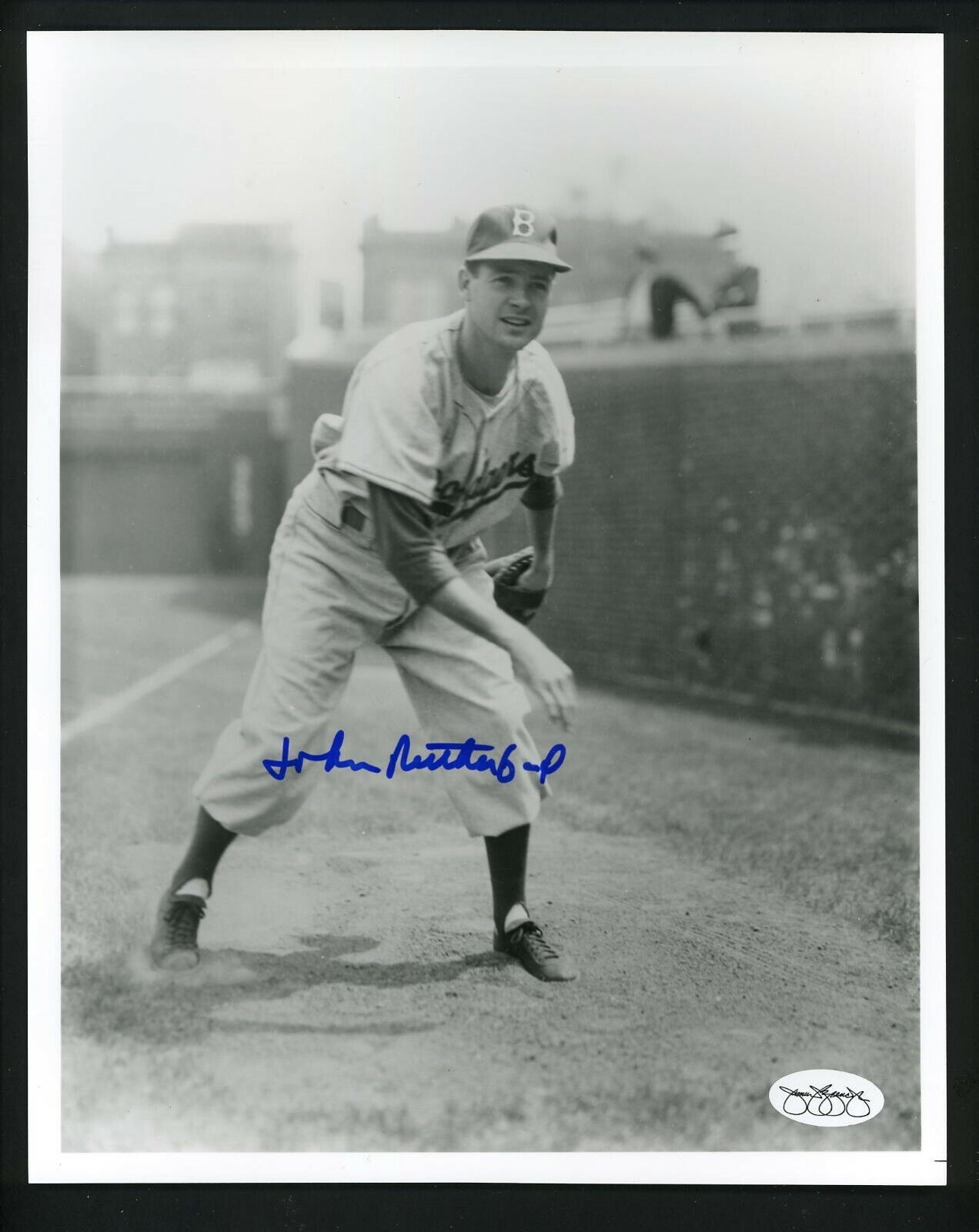 John Rutherford Signed Autographed 8 x 10 Photo Poster painting JSA sticker Brooklyn Dodgers