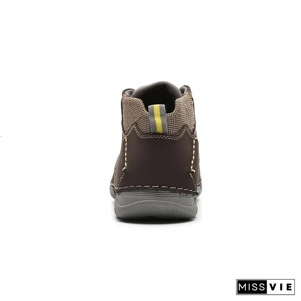 Men Ankle Boots Fashion Men Shoe Vintage Style Leather Male Outdoor Casual Boots Work Footwear