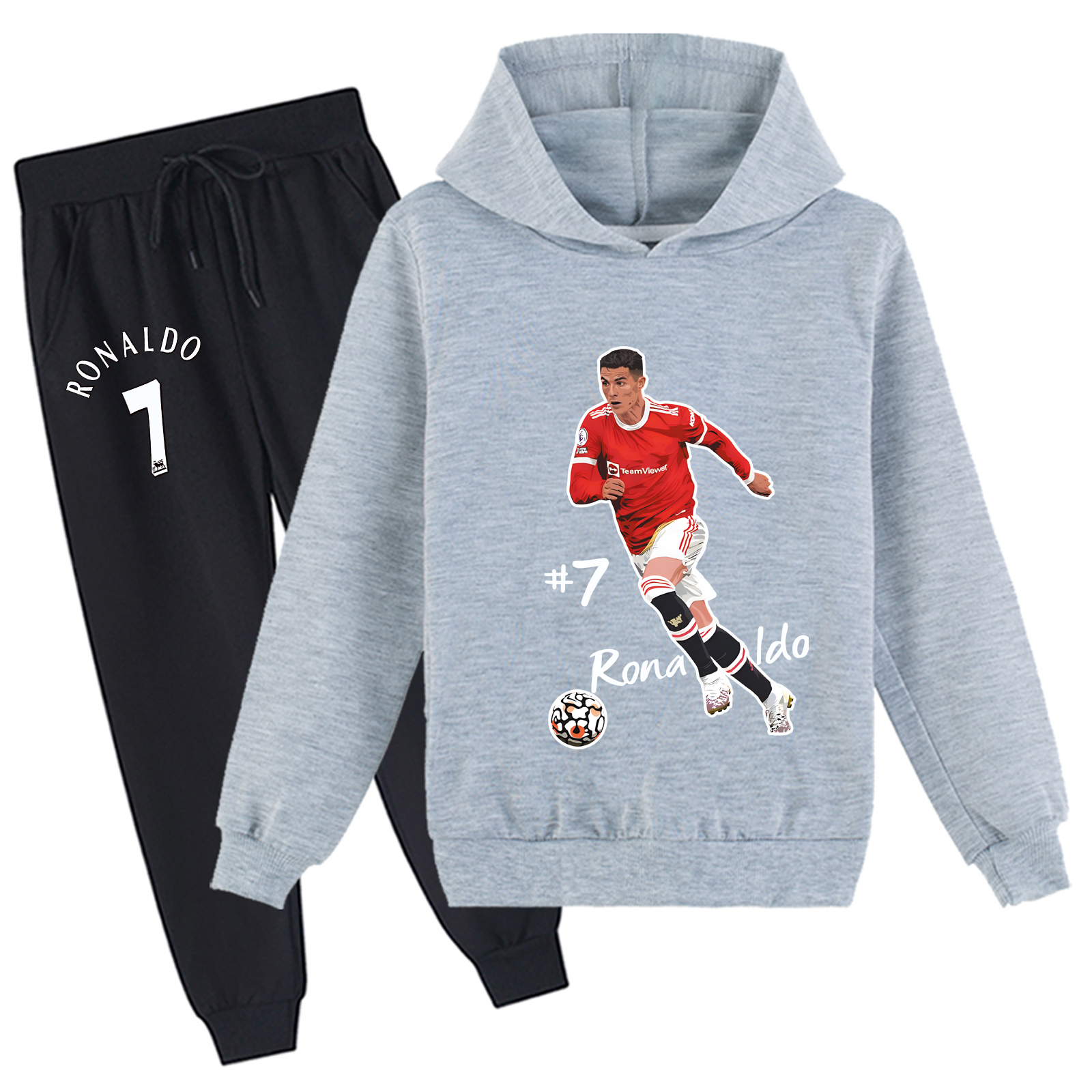 Mayoulove Kids' Cristiano Ronaldo Hoodie Set - Stylish Sportswear for Boys  Girls, Ultimate Fan Gear-Mayoulove