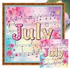 July-18CT Stamped Cross Stitch 25*25cm/9.84*9.84in tapestrymarket