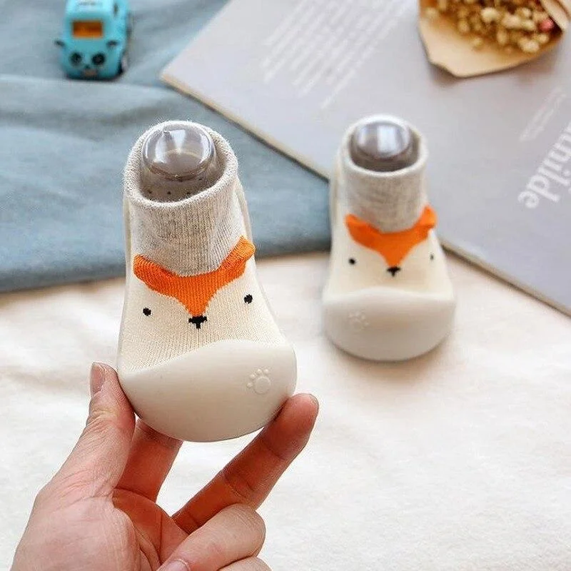 Baby Boys Girls Sock Shoes Non-slip Floor Socks Baby Soft Rubber Sole Toddler Shoes Socks Baby Socks with Rubber Soles