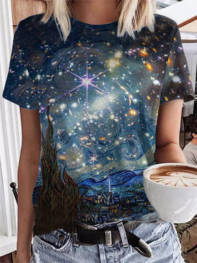 Art Star Print Casual T Shirt