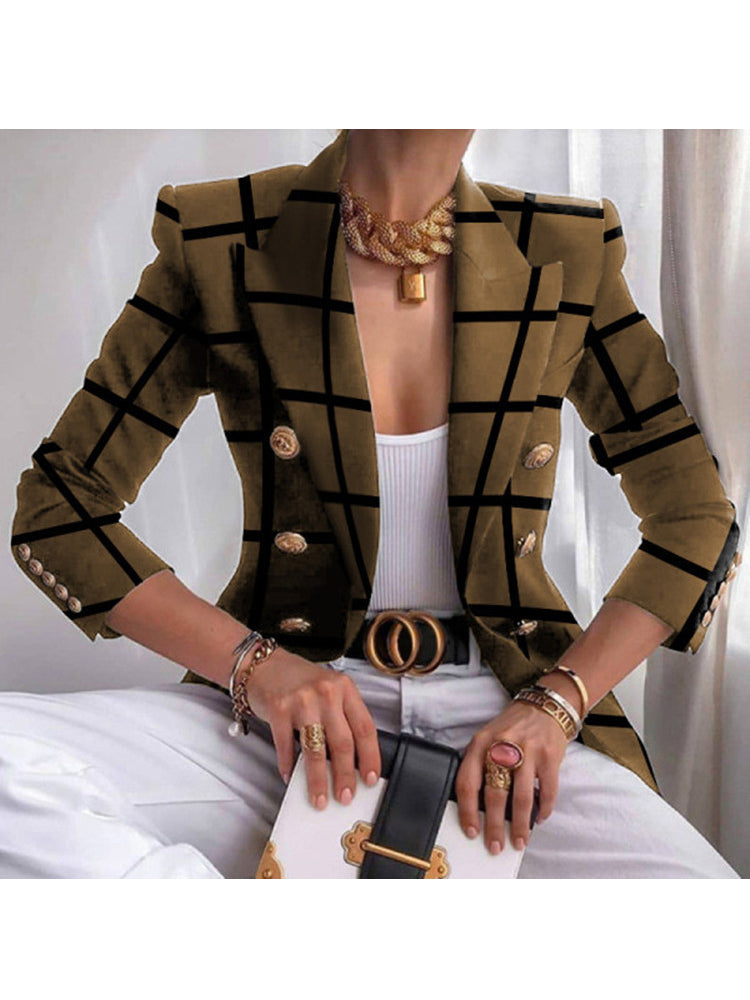EJC  Lapel Collar Long Sleeve Blazer