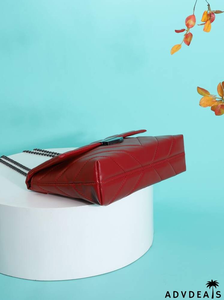 Chevron Flap Shoulder Bag