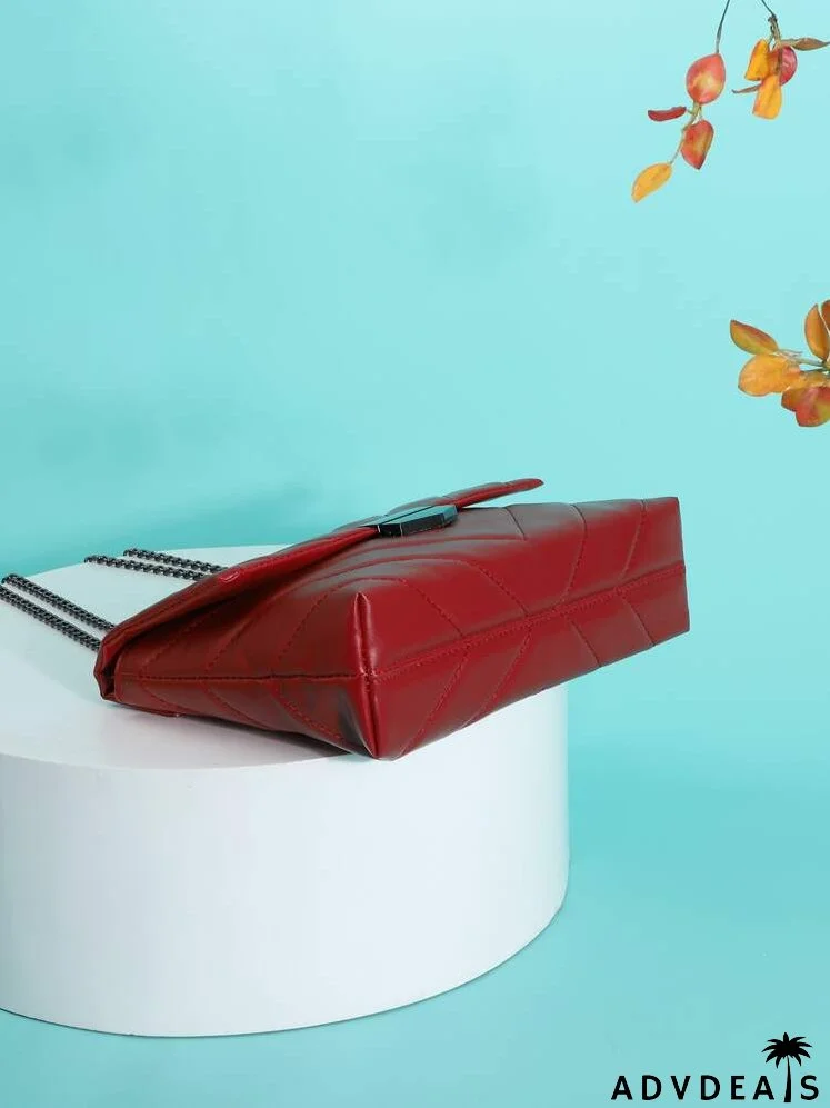 Chevron Flap Shoulder Bag