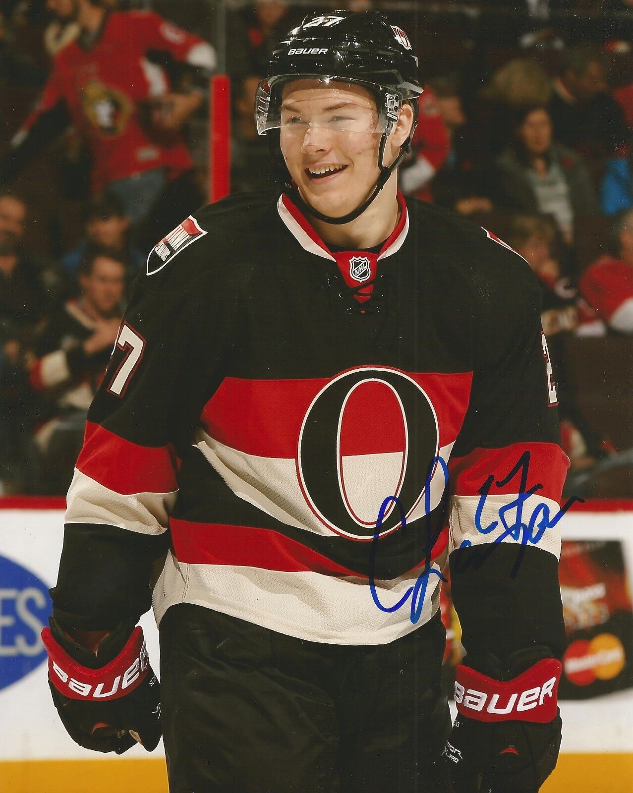 CURTIS LAZAR SIGNED OTTAWA SENATORS 8x10 Photo Poster painting #1 w/COA