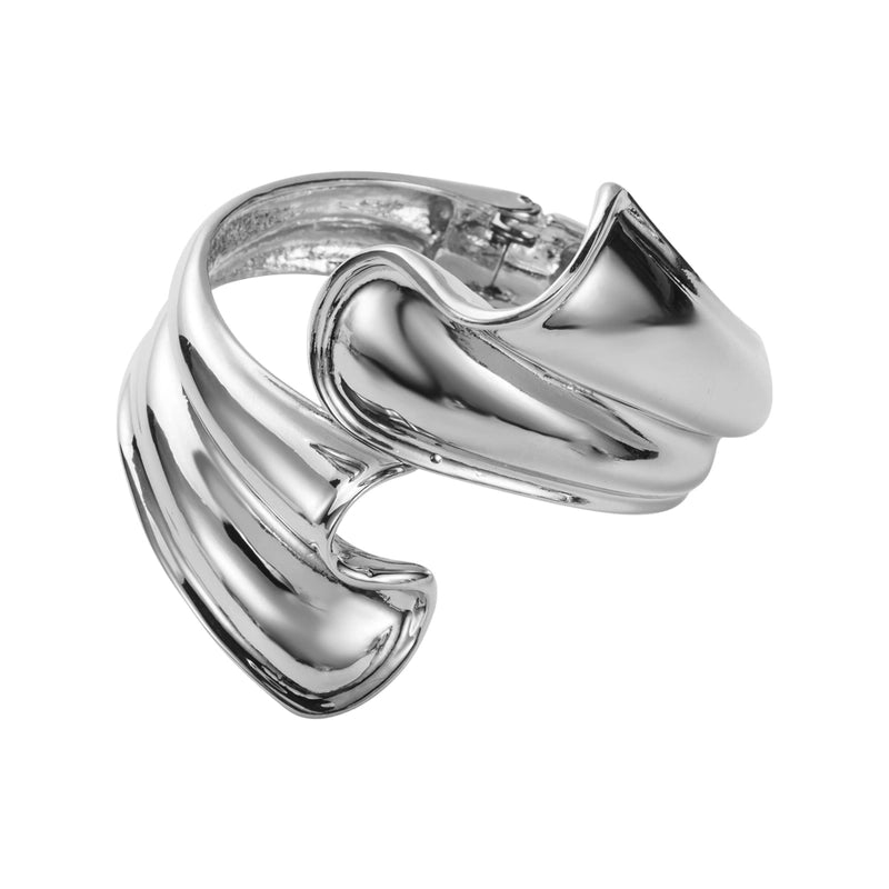 Exaggerated Rock Solid Color Alloy Gold Plated Silver Plated Plating Bangle