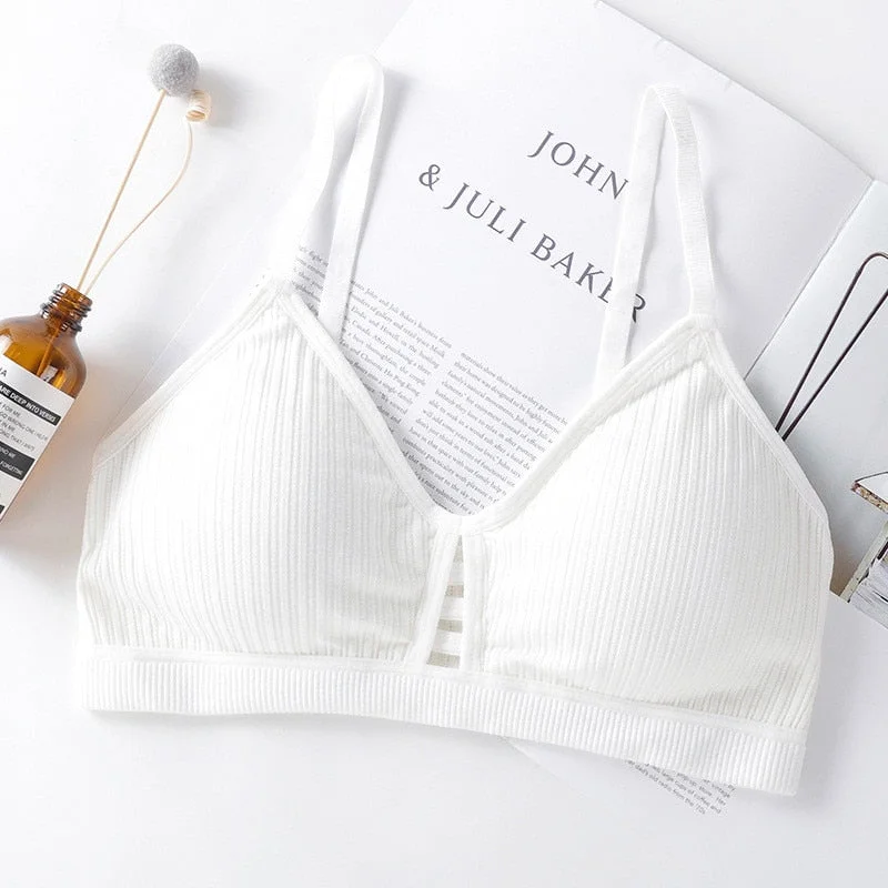 Women Bralette Hollow Out Bra Wireless Lingerie Fitness Bras For Women Cotton Crop Tops Girl Brassiere Soft Seamless Underwear