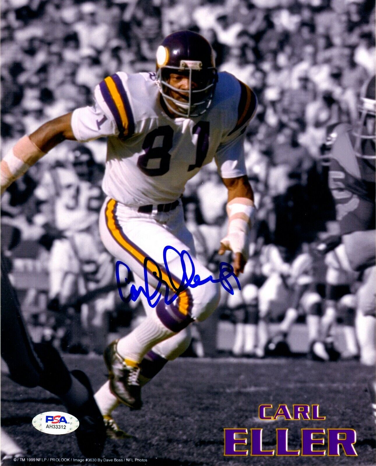 Carl Eller autographed signed 8x10 Photo Poster painting NFL Minnesota Vikings PSA COA