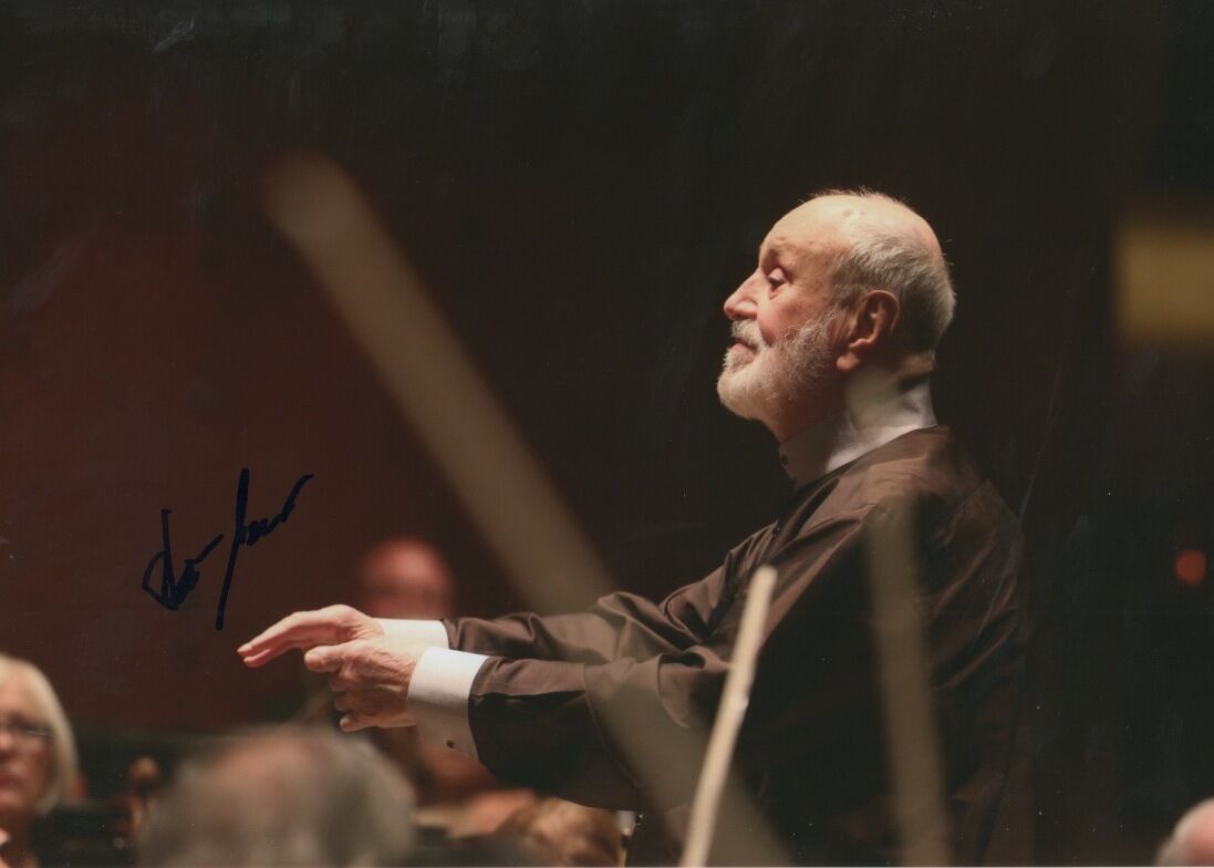 Kurt Masur Conductor signed 8x12 inch Photo Poster painting autograph