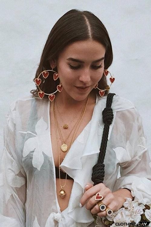 Heart Circle Earrings