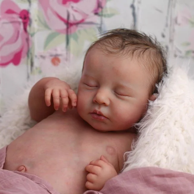 Full Body Silicone Bendable Reborn Baby Elliott, 12'' & 16'' Super Realisitc Fully Squishy Silicone Real Life Looking Newborn Doll with Feeding Kit & Gift Box By Rsgdolls®：Realistic Reborn Baby Dolls By Rsgdolls®