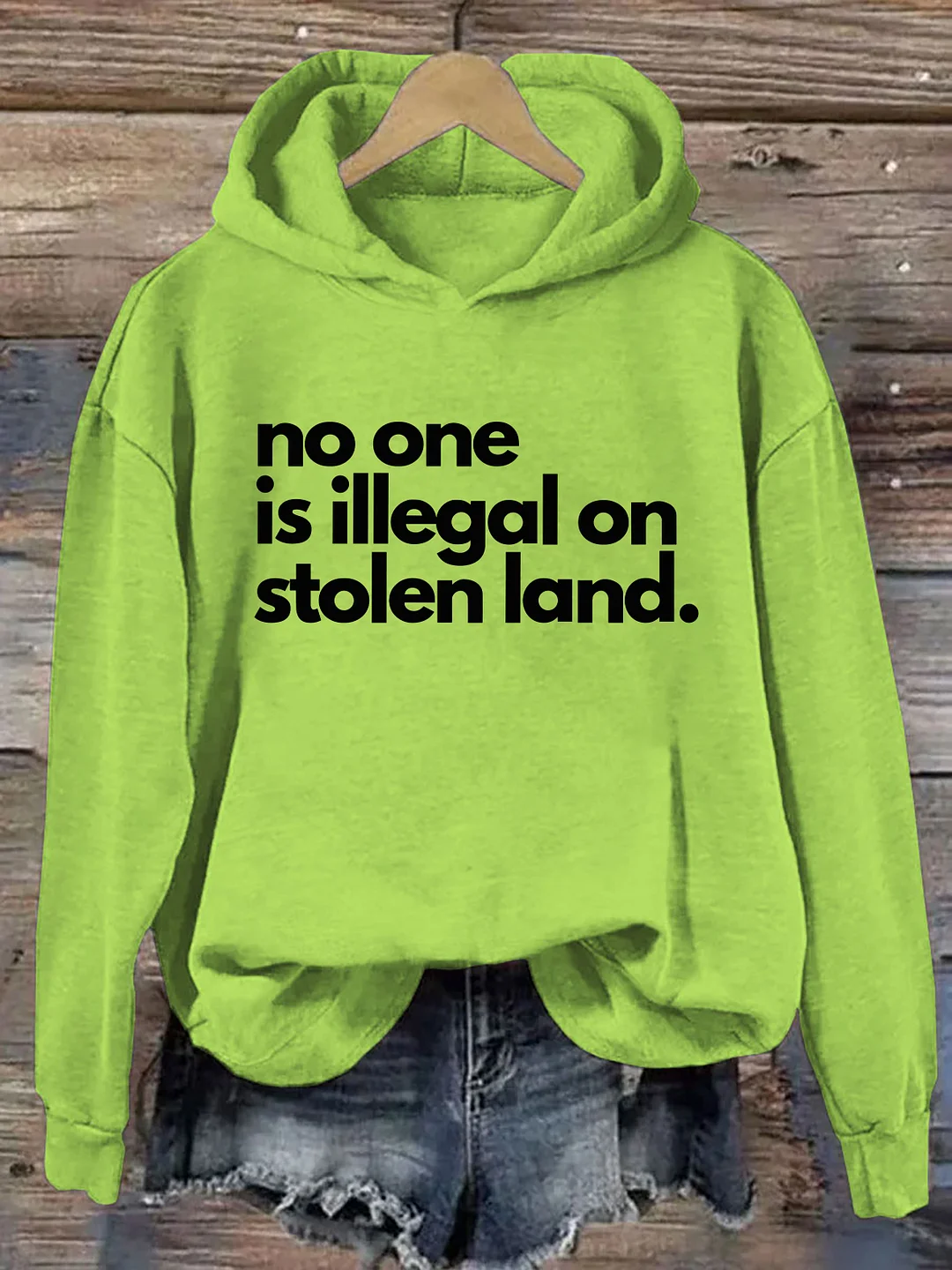 No One Is Illegal On Stolen Land Hoodie