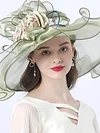 Women's Floral Bucket Hat Largr Brim Flower Decoration UV Protection Sun Hat