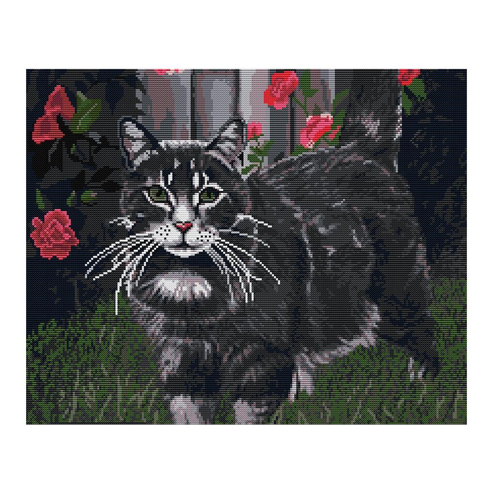 

Black Cat - 14CT Stamped Cross Stitch - 47*40cm, 501 Original